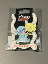 Disney DSSH DSF Studio Store Hollywood Petal N Pals Stitch Spring Flower Pin LE