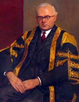 Oil painting Ruskin-Spear-Dr-James-Tait-gentleman-Principal-Northampton-College-