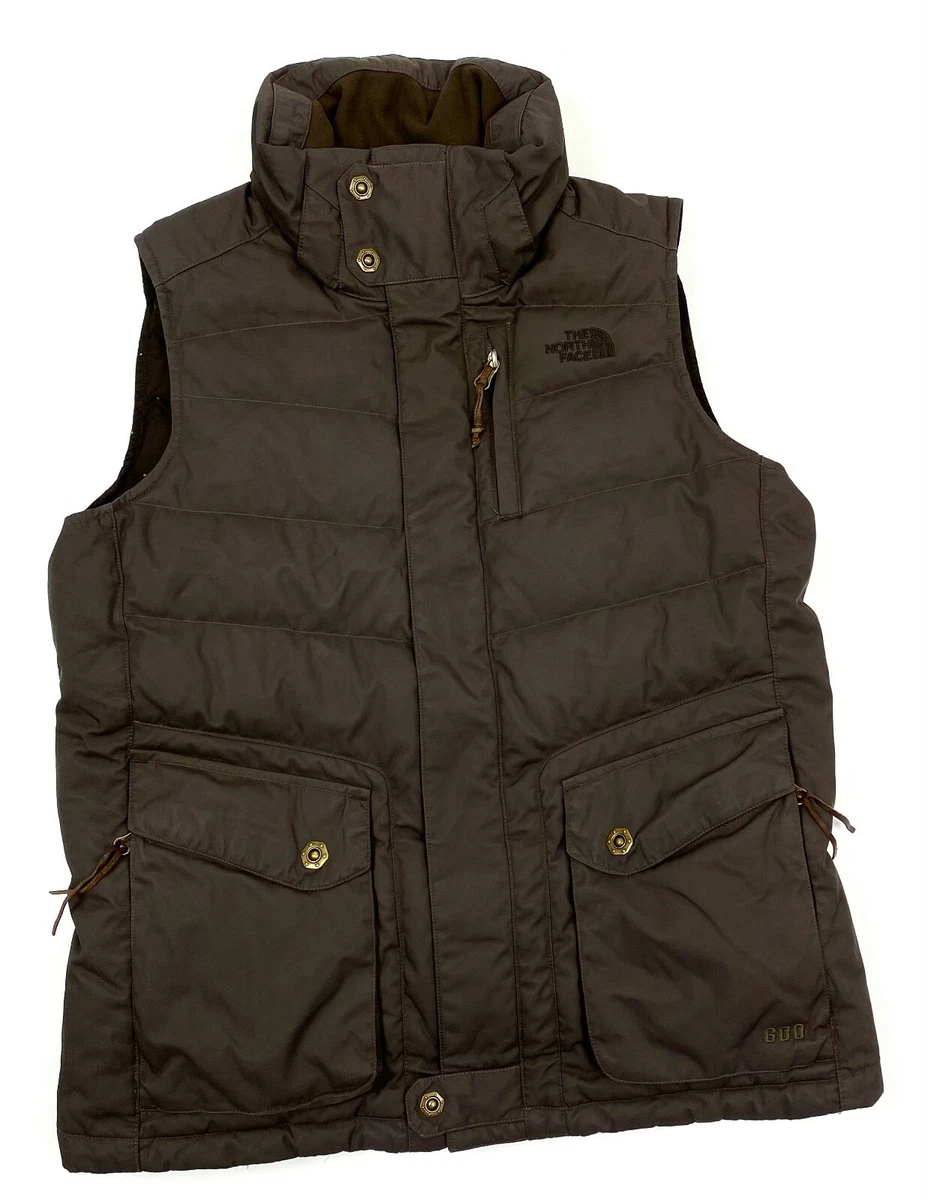 Women s The North Face Brown Down 600 Puffer Gilet Vest Size M L Casual