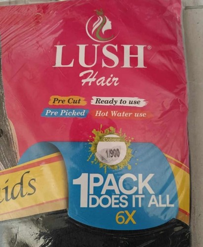 Lush Hair Extensions Pre-Cut Pre-Picked Mega Braids 55" Pack of 6 - Picture 6 of 6