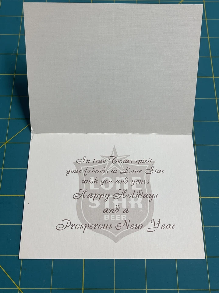 Tarjeta de vacaciones Lone Star Beer vintage 1986 rara San Antonio Foto 3 de 3