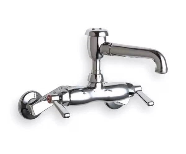 CHICAGO ~ 886-CP Straight Service Sink Faucet Lever Polished Chrome ~ NOS - Image 2 of 4