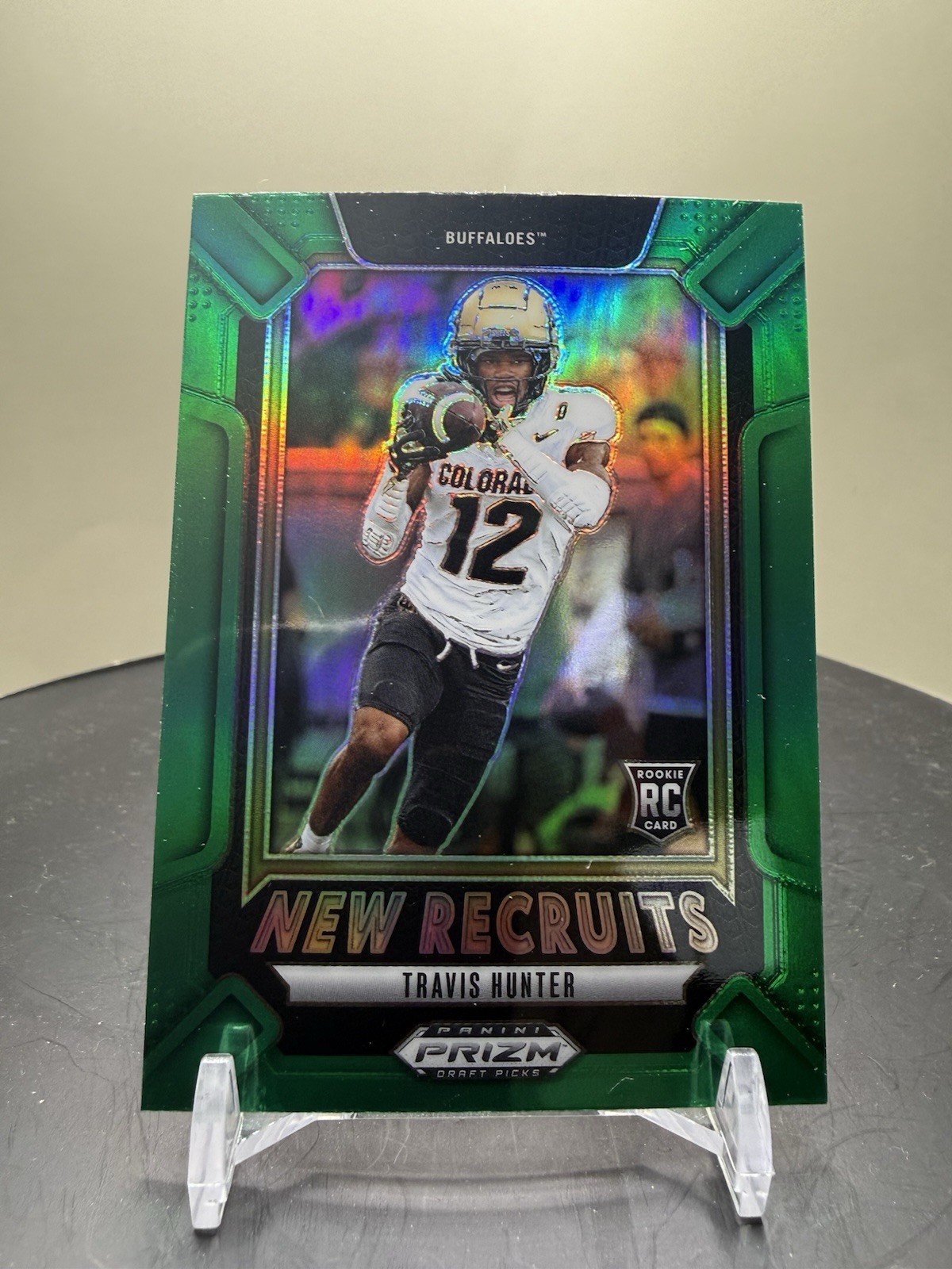 2025 Panini Prizm Draft Picks - New Recruits Travis Hunter #5 Green Prizm (RC)