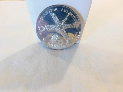 Sterling Siver Mariner IV of Mars1964 round bullion art bar 925 nice