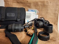 Minolta Maxxum 350si 35mm Film Camera w/ Sigma 28-80mm  Extra Lens Bag