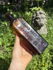 RARE  CARPATHIAN HERB BITTERS HOLLANDER BROS BRADDOCK, PA ANTIQUE BOTTLE