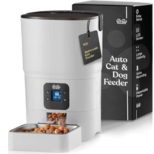 Smart Automatic Cat Feeder - 6-L Reliable Automatic Cat Food Dispenser with D...
