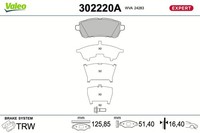 Bremsbelagsatz Scheibenbremse Expert Valeo 302220A FüR Ford Fiesta 6 CB1 CCN Van
