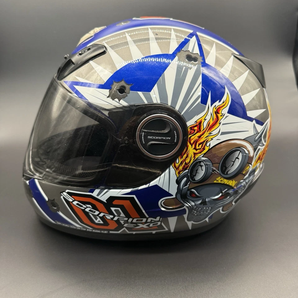 Casco completo de motocicleta Scorpion EXO 400 Foto 3 de 4