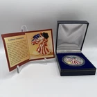 1999 American Silver Eagle Dollar 1 oz fine silver in BOX  Unc. Colored