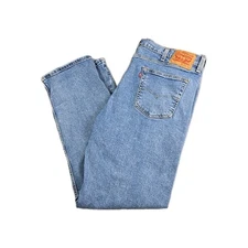 Levis 505 Stretch Classic Straight Leg Jeans Men 42x34 (41x32 actual) Blue Denim