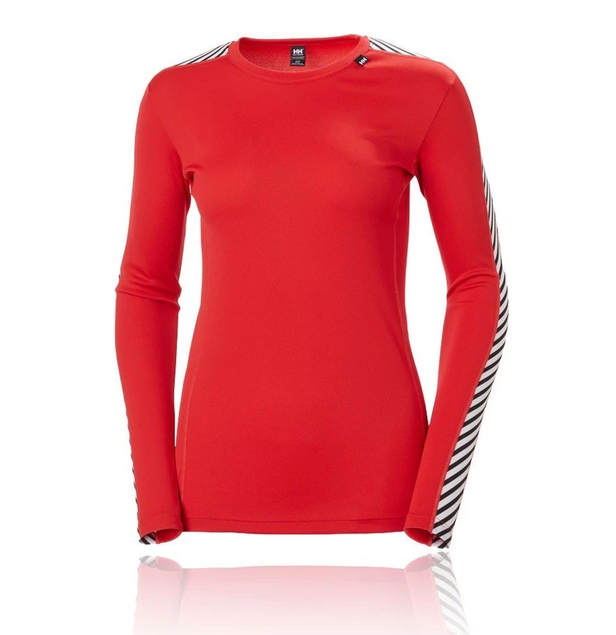 Helly Hansen Women’s Lifa Stay Dry Long Sleeve Crew Neck Base Layer Top Pink MED