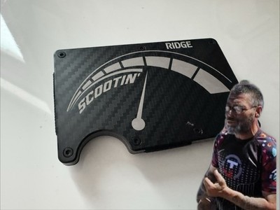 Carbon Fiber The Ridge Wallet Cash Strap Custom RFID SCOOTIN High Performance