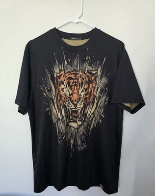 Venum Tiger Men's Dry Tech T-Shirt - Black/Neon Orange Medium