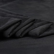Black Suede Fabric Upholstery Material 64x36 Inch DoubleSide Car Sofa DIY