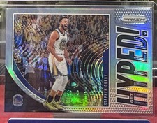 Stephen Curry 2019-20 Panini Prizm, Get Hyped! Silver Holo Golden State Warriors