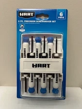 Hart 6 Pc. Precision Screwdriver Set With Comfort Grip & Anti-Roll Design