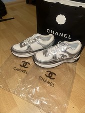 CHANEL Herren Sneaker Low Top Schnürung Wei�...