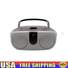 Portable CD Boombox AM FM Radio W/ LED Display Aux Input Battery AC Power New