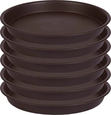 6 Pack Plant Saucer Tray 6“, 4 6 8 10 12 14 16 18 Inch Saucers, Heavy Duty Plast