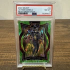 PSA 8 Panini 2024 Select Jayden Daniels #26 Neon Green Shock Prizm /599 RC
