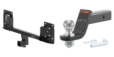 CURT Trailer Hitch Tow Cargo Package 2in Receiver, Ball Mount, Pin & Clip #13449