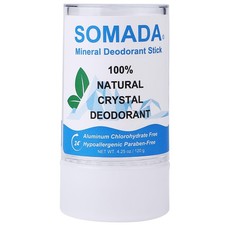 Crystal Deodorant Stick for Women and Men, 4.25 oz/120g - Unscented 100 Natur...