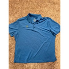 Walmart Polo Shirt Mens 2XL Blue Spark Work Employees Uniform Short Sleeve