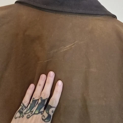 Vintage Filson Cover Cloth Mile Marker Coat XL Brown Waxed Jacket Made In USA image 17