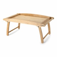 Continenta Betttablett Bett Tablett Serviertablett Gummibaumholz 61 X 35 Cm