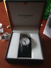 Mondaine Men's Classic Wristwatch Evo Classic Swiss. (Scratch on the crystal).