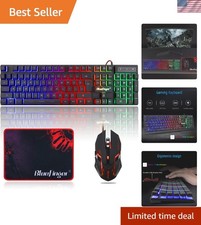 Ergonomic RGB Gaming Set: Keyboard, Mouse, and Pad - Perfect for PC Gaming