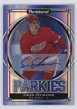 2023-24 Upper Deck Parkhurst Parkies Blue Auto Simon Edvinsson #P-13 Auto s3e