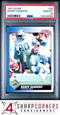 1991 SCORE #20 BARRY SANDERS LIONS HOF PSA 10