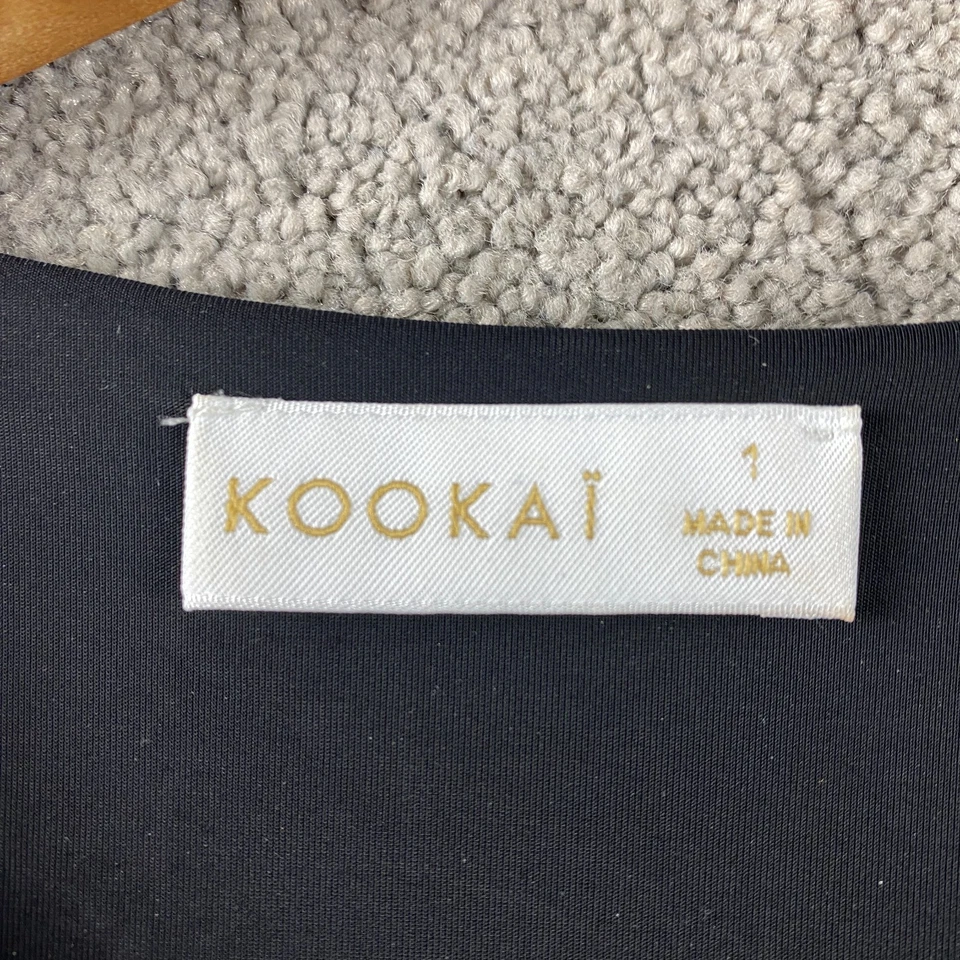Vestido KOOKAI 1 AU 8 10 Metálico Dorado Tejido Plisado Manga Larga Fiesta Cóctel Min Foto 4 de 4