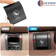Black Car Rear Child Seat Hook Anchor ISOFix Cover Cap For BMW G05 X5 2019-2025