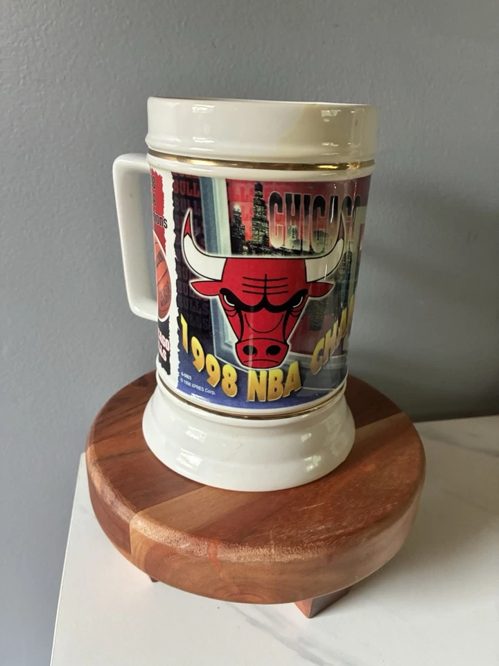 Vintage 1998 Chicago Bulls NBA Champions Mug Michael Jordan Last Dance Era - Image 3 of 4