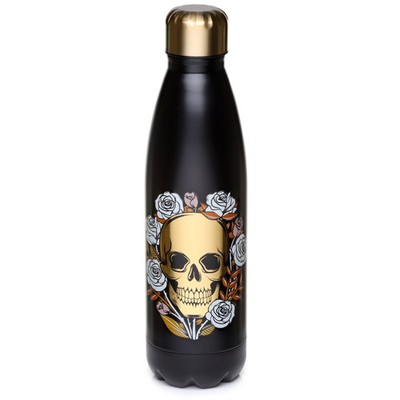 Butelka termiczna ze stali nierdzewnej 500ml -Czaszka i Róże Puckator