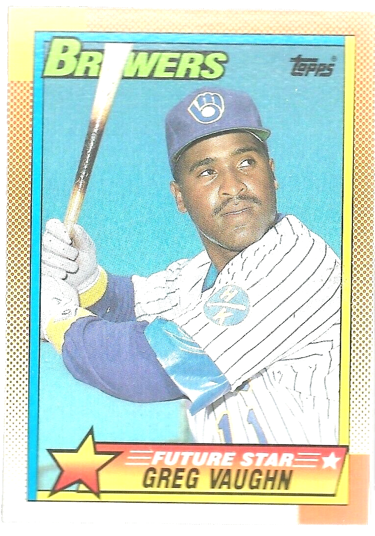 メジャーリーグ　カード　Greg Vaughn 1990 Topps Greg Vaughn 57 Future Star Rookie Milwaukee