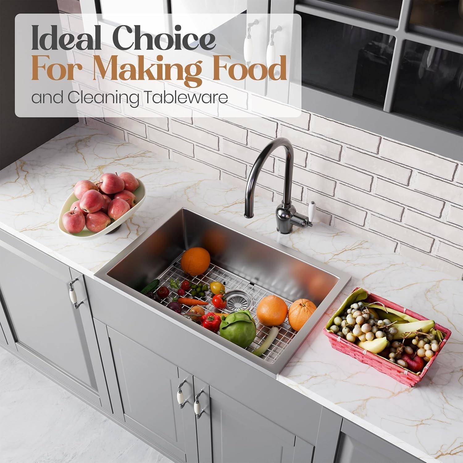 VALUN Sink Grid 221010 for 33" Blanco Diamond Super Single – 28.12"x14.31"