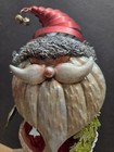 Pier 1 Imports Christmas Tea Light Candle Holder Bobblehead - Santa. Metal — photo 7