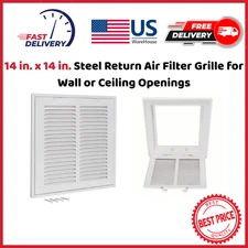 14 in. x 14 in. Steel Return Air Filter Grille for Wall or Ceiling Openings