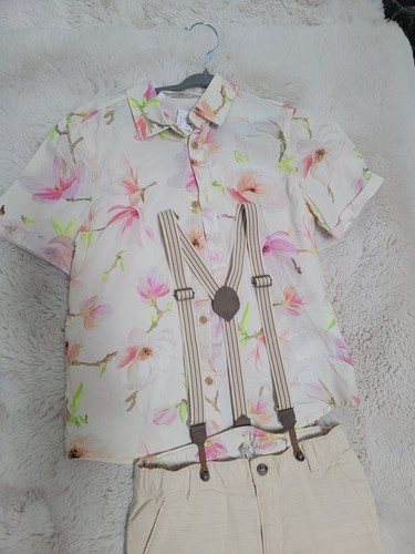 Little Boy Dressy Outfit Size 7/8, Green Bow Not Included , Worn Once For Pics - Picture 3 of 9