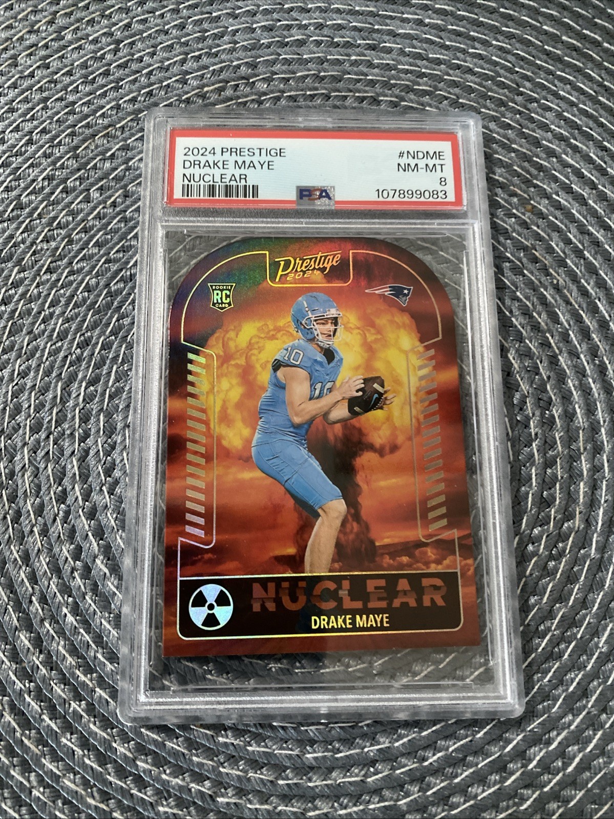 2024 Prestige #N-DME Drake Maye PSA 8 Nuclear Rookie RC