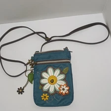Chala Criss Cellphone Crossbody Purse RFID Adjustable Strap Flowers NWOT