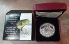 2015 $20 Silver Coin, N. American Sportfish Largemouth Bass; Royal Canadian Mint