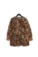 Nasty Gal Women's Mini Dress UK 10 Brown Graphic 100% Polyester Short Mini