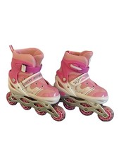 Roller Blades Youth Girls Pink/by Power Superb/ Sz M/9 Toe To Heel B16