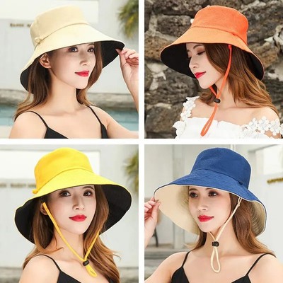 Fisherman Hat Women's Summer Face Cover, Sunscreen, Large Brim Sunshade Hat, Int