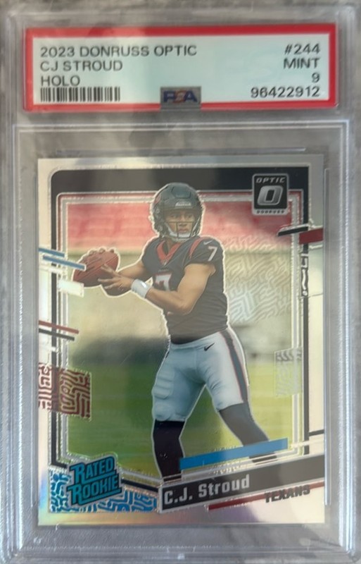 2023 DONRUSS OPTIC RATED ROOKIES#244 C.J. STROUD HOLO PSA 9